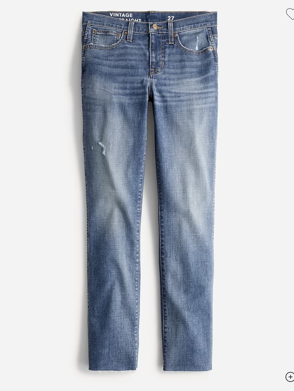 J. Crew Petite 9" mid-rise vintage slim-straight jean in Tilda wash